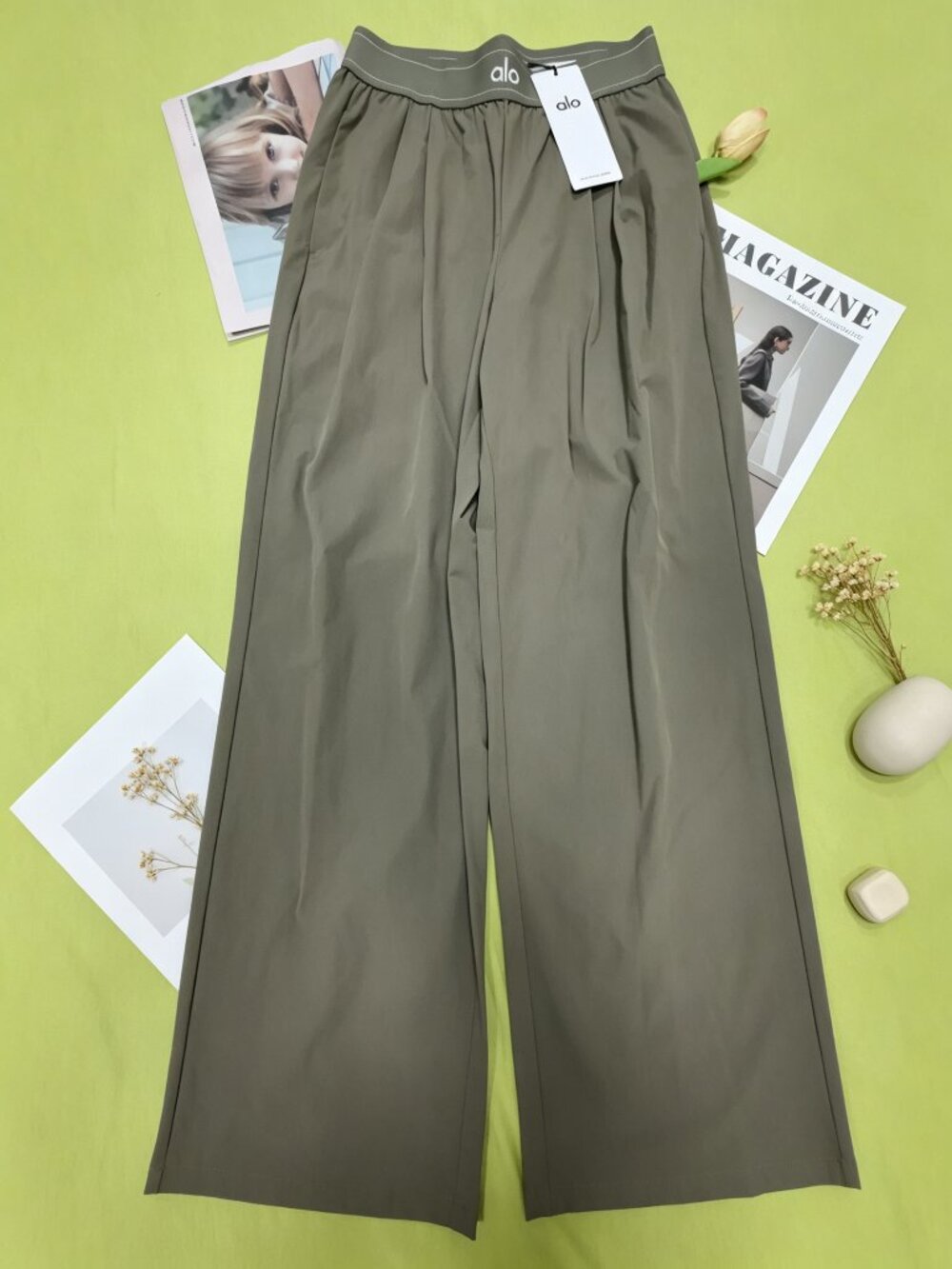 🌴ALO Yoga NWT Olive Suit Up Trouser Regular 30" Inseam👩🌾CasualChic